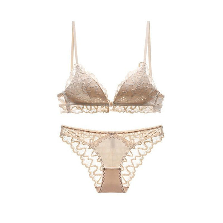 French Halter Bra Set – U-Shape, Cross-Front