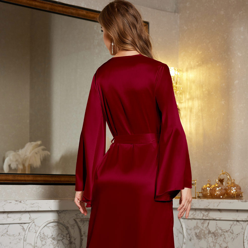 Lace Long Bathrobe | Sexy Luxury Sleepwear & Loungewear