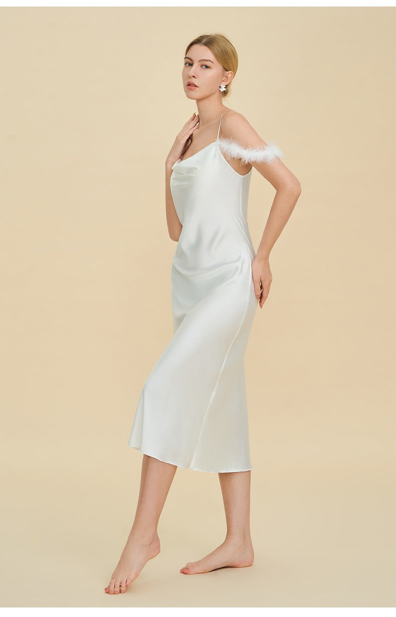 Satin Slip Nightdress | Light Luxury Sleepwear & Bridesmaid Gift
