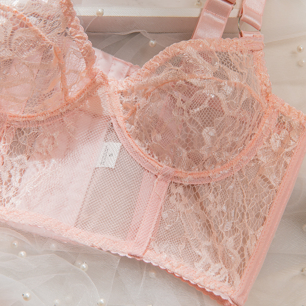 High-Elastic Lace Lingerie Set | 3D Tailored Bra & Brief