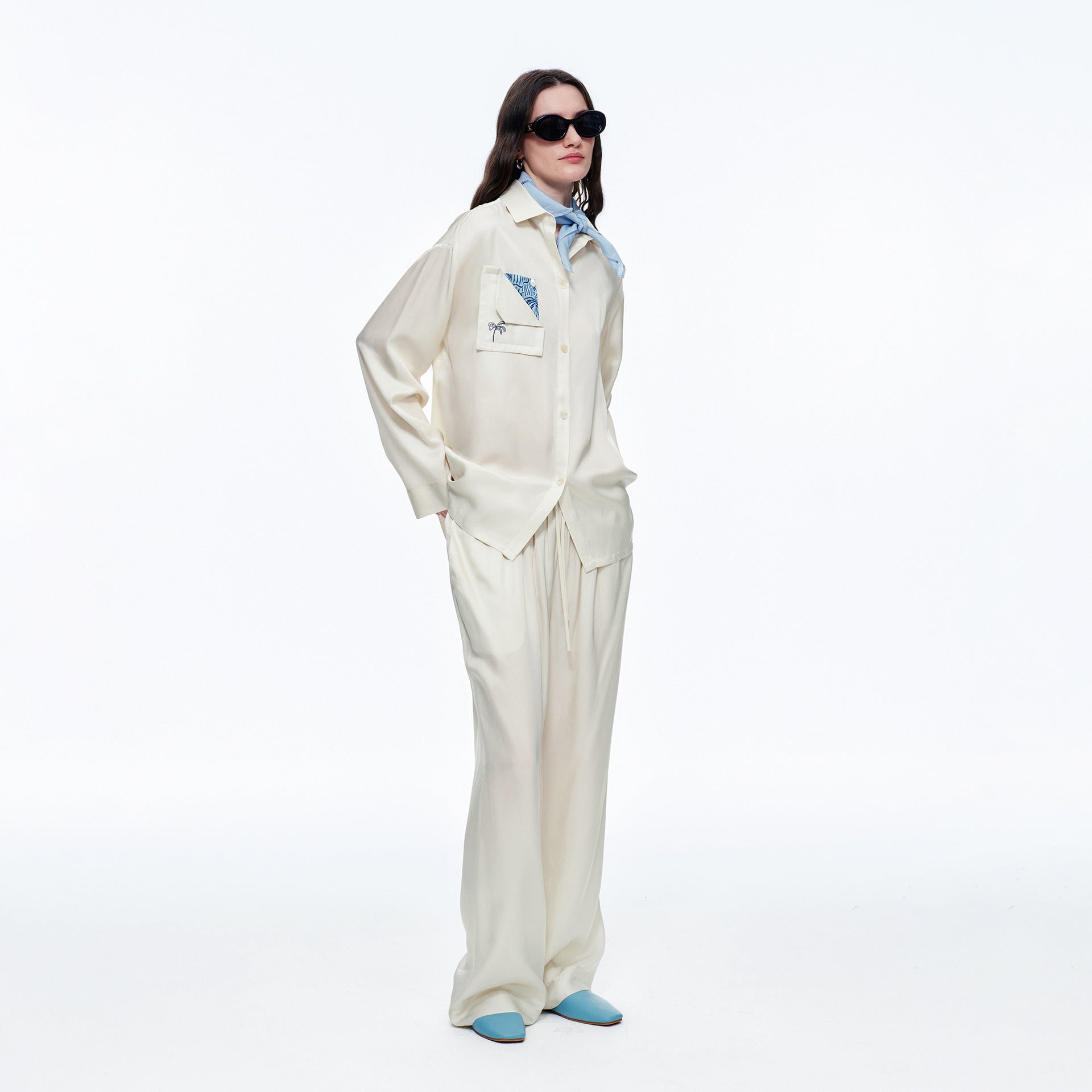 Minimalist Long Sleeve Pajama Set | Simple High-End Loungewear