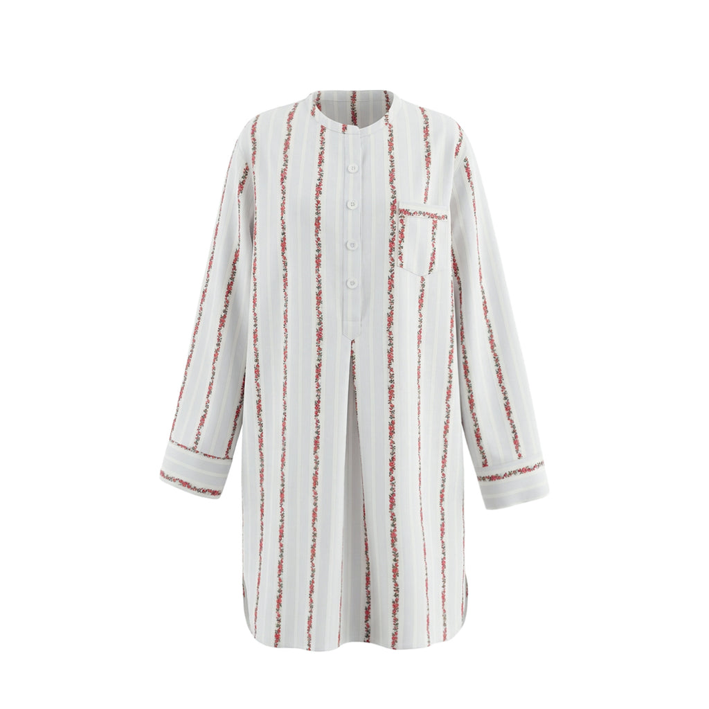 Red Rose Stripe Long Sleeve Pajama Set | French Sweet Loungewear