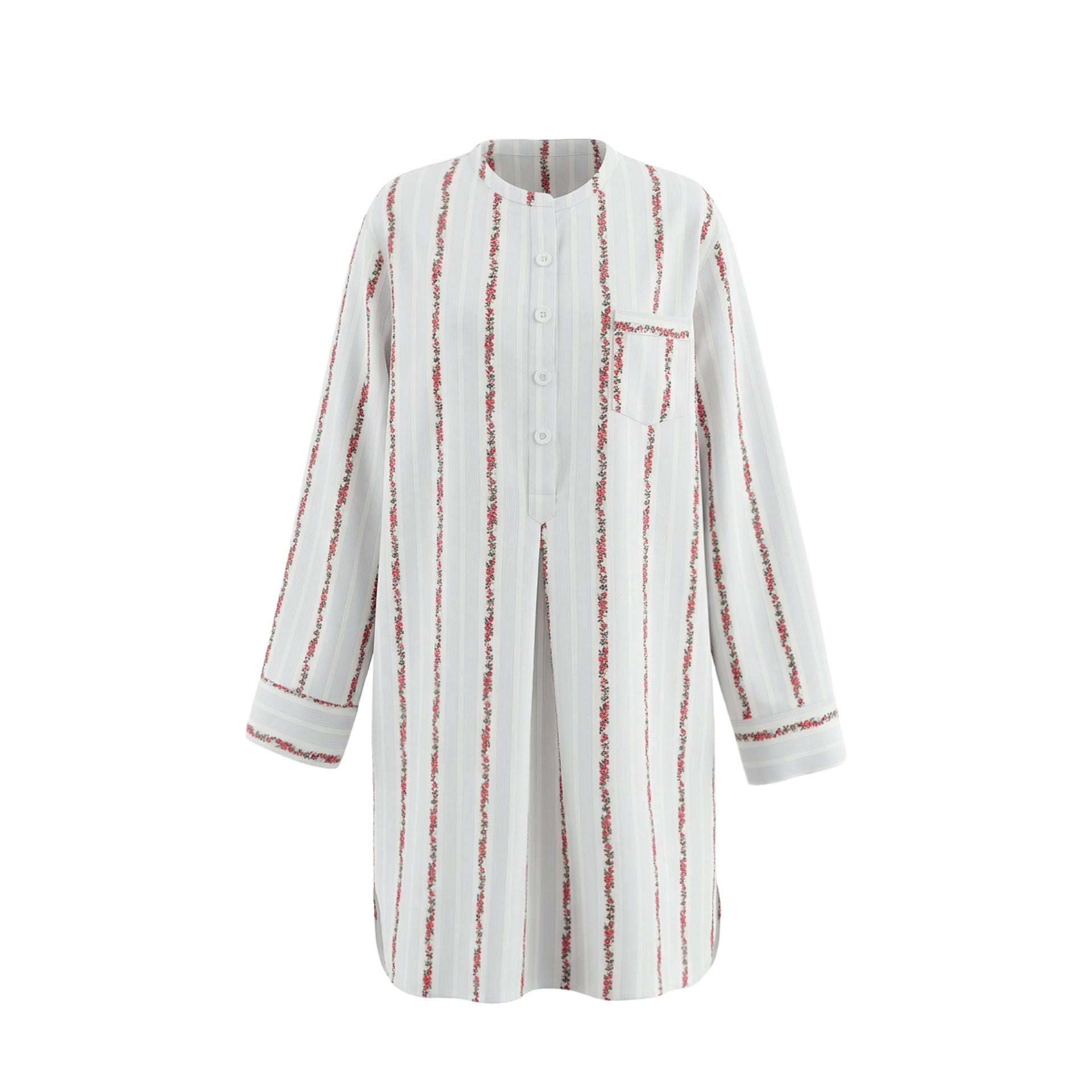 Red Rose Stripe Long Sleeve Pajama Set | French Sweet Loungewear
