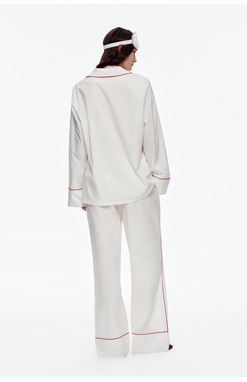 Lyocell Cardigan Lapel Long Sleeve Pajama Set | Elegant Wearable Loungewear