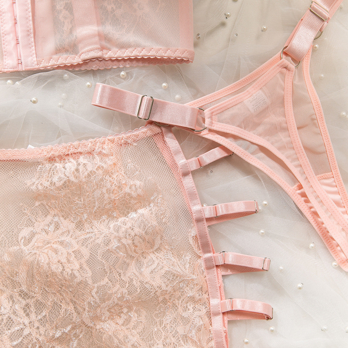 High-Elastic Lace Lingerie Set | 3D Tailored Bra & Brief