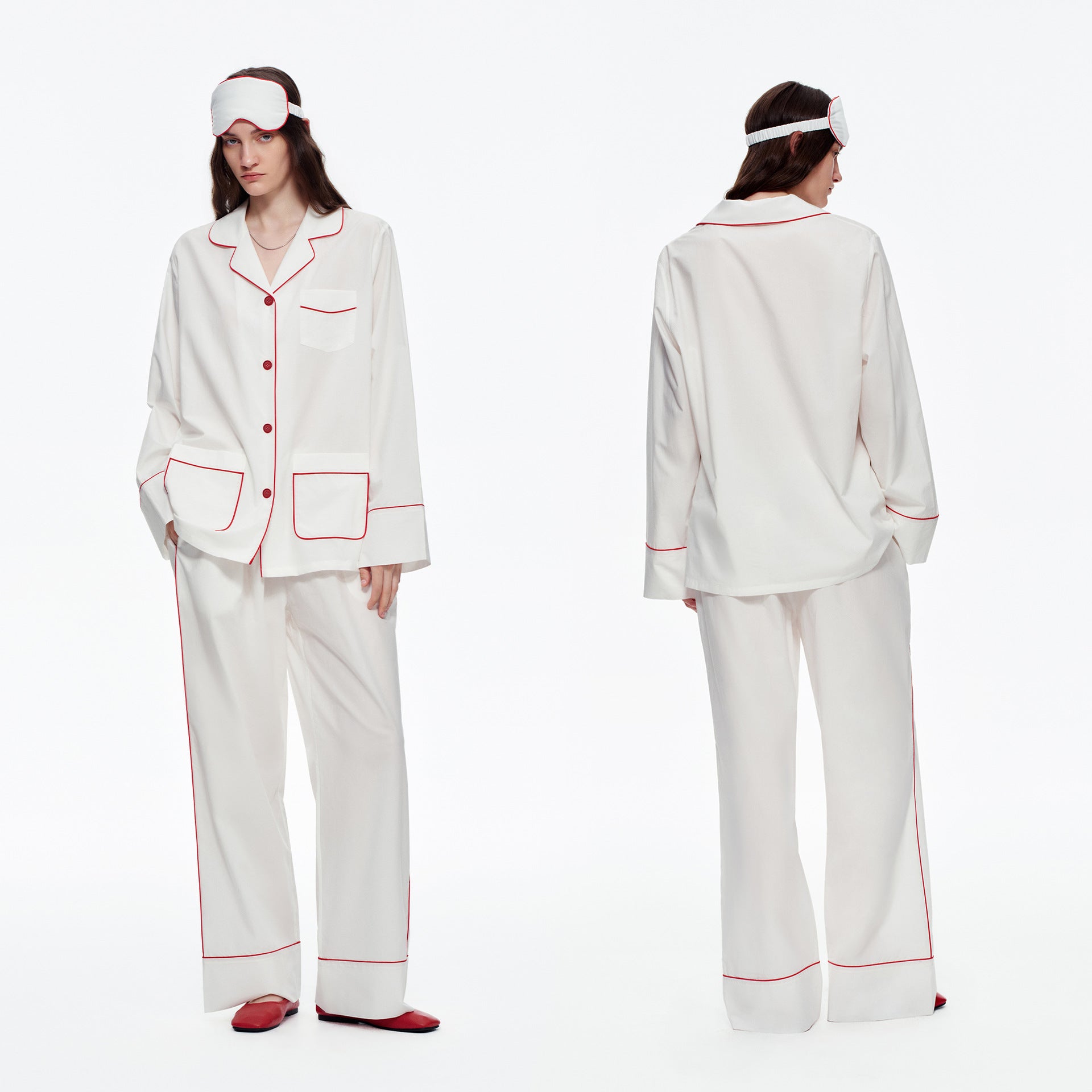 Lyocell Cardigan Lapel Long Sleeve Pajama Set | Elegant Wearable Loungewear