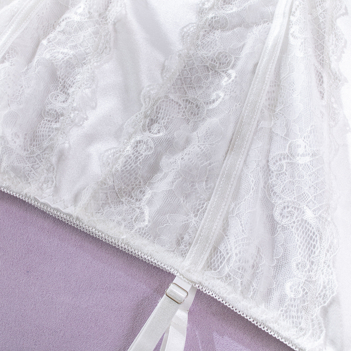 Lace Halter Underwire Gathering Bodysuit