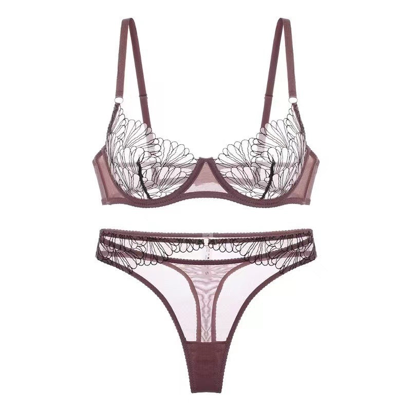 French Embroidered Lace Lingerie Set – Ultra-Thin, Anti-Sag, Summer | 2 Colors