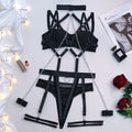 Lace Chain Four-Piece Lingerie Set