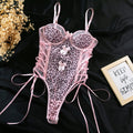 Pink Leopard Print Bow Bodysuit