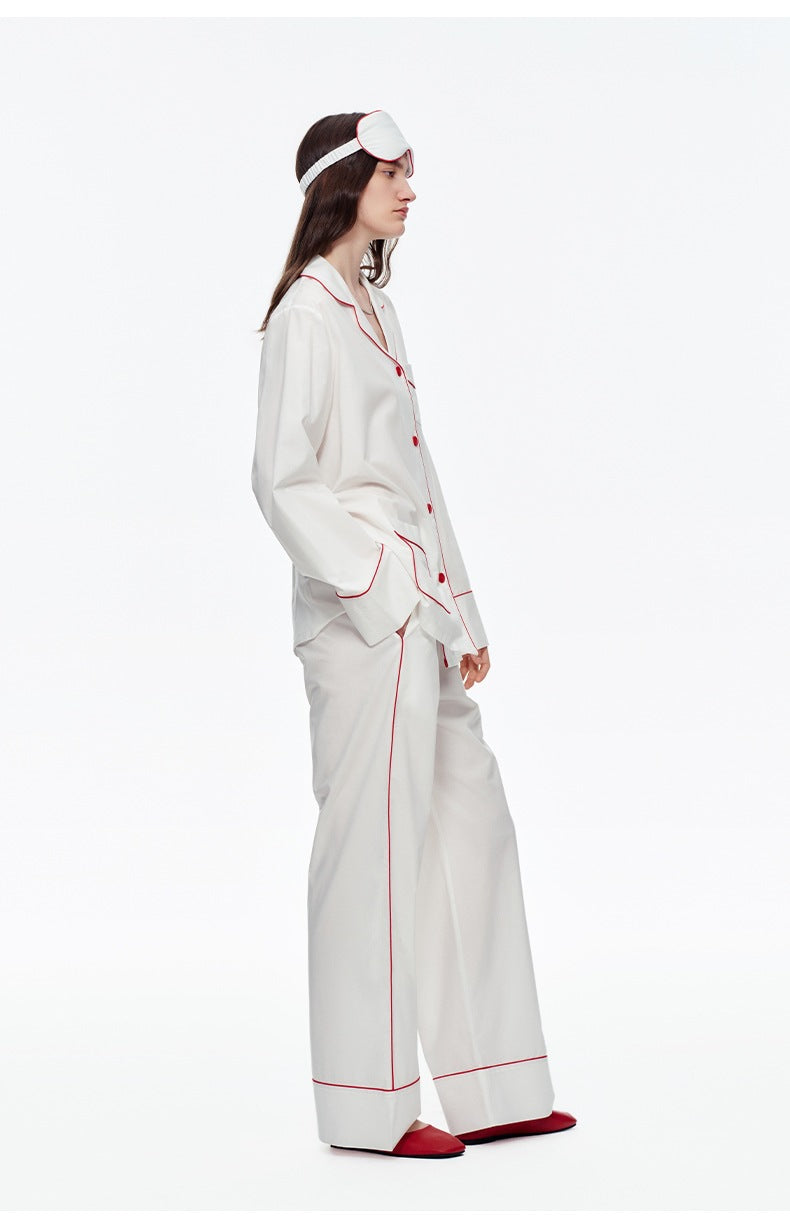 Lyocell Cardigan Lapel Long Sleeve Pajama Set | Elegant Wearable Loungewear