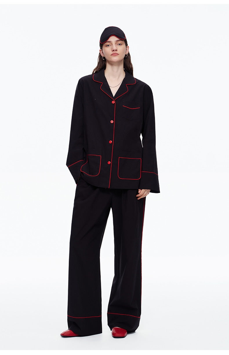 Lyocell Cardigan Lapel Long Sleeve Pajama Set | Elegant Wearable Loungewear