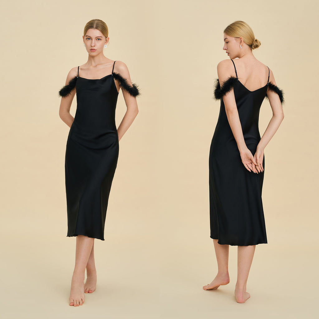 Satin Slip Nightdress | Light Luxury Sleepwear & Bridesmaid Gift
