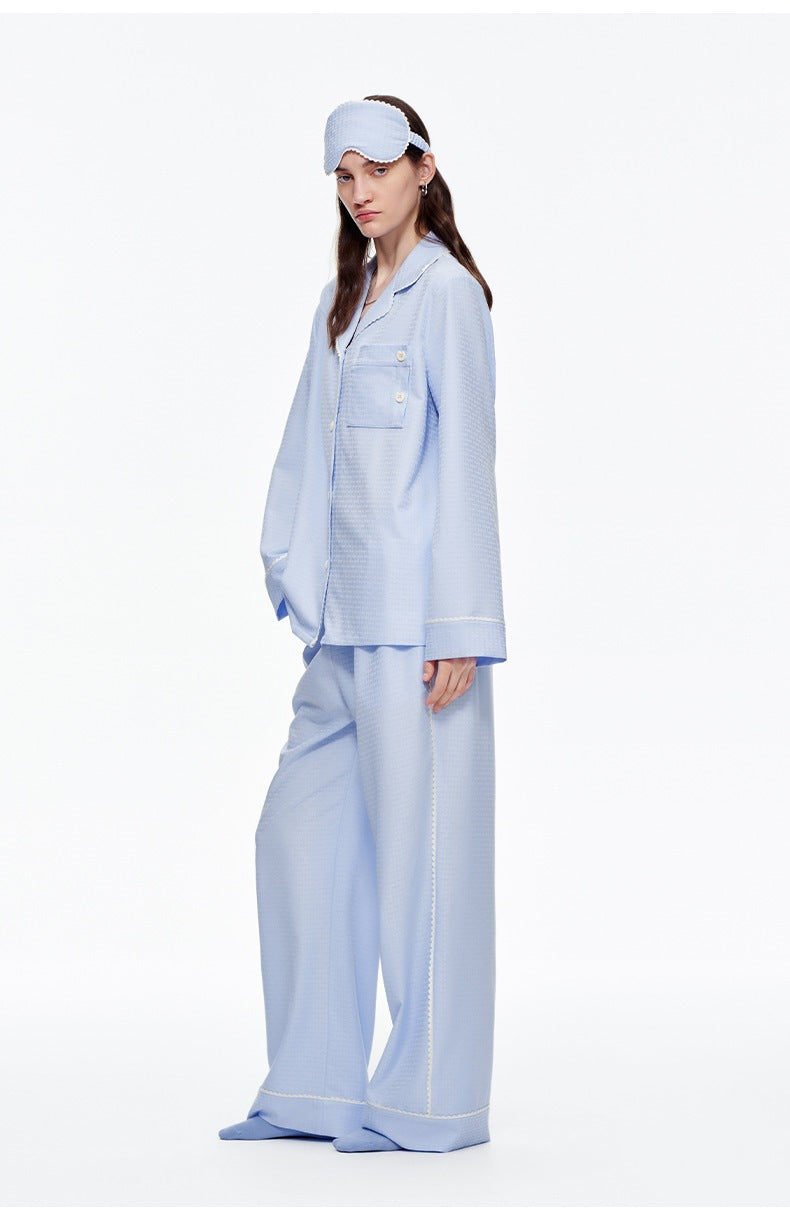 Brushed Soft Long Sleeve Pajama Set | Loose Casual Loungewear