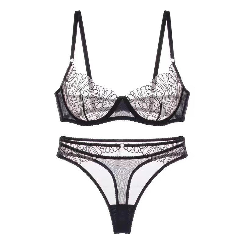 French Embroidered Lace Lingerie Set – Ultra-Thin, Anti-Sag, Summer | 2 Colors
