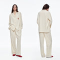 Contrast Color Cartoon Print Pajama Set | High-End Fashion Loungewear