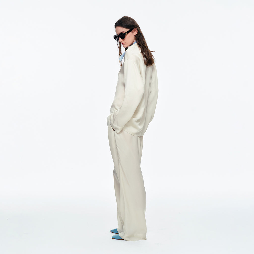 Minimalist Long Sleeve Pajama Set | Simple High-End Loungewear