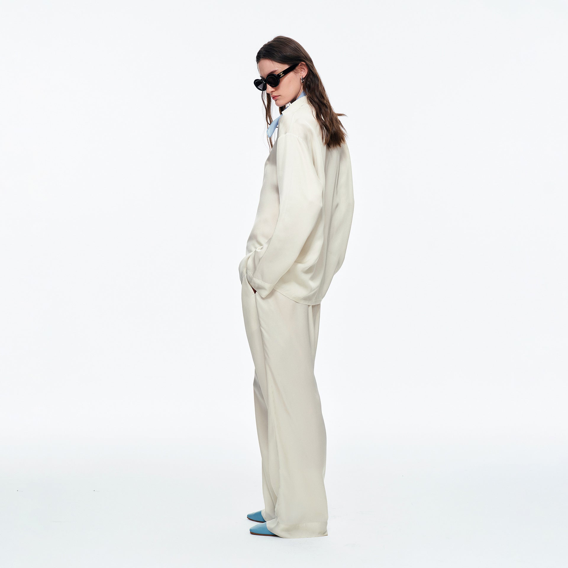 Minimalist Long Sleeve Pajama Set | Simple High-End Loungewear
