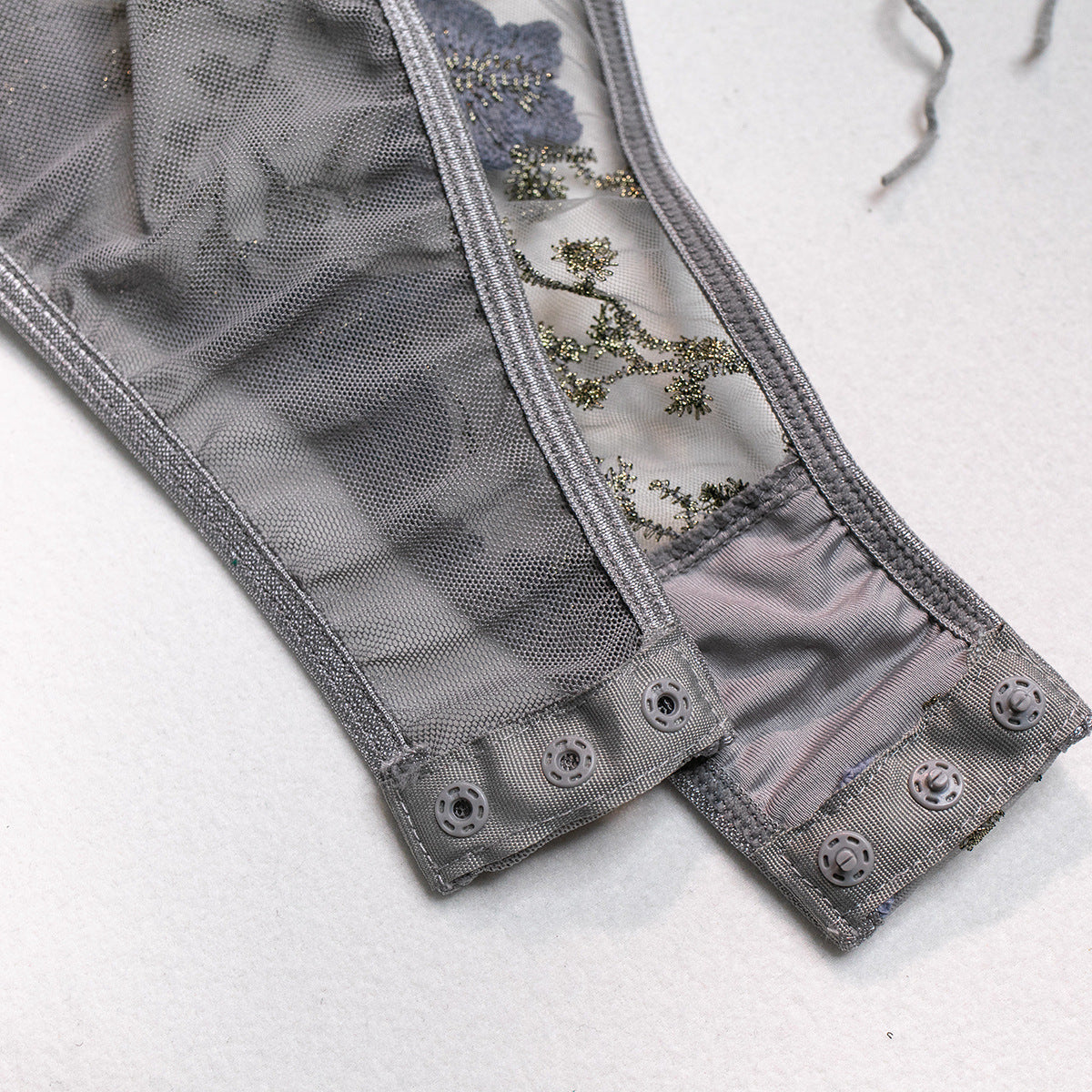 Butterfly Embroidery Slim Fit Bodysuit