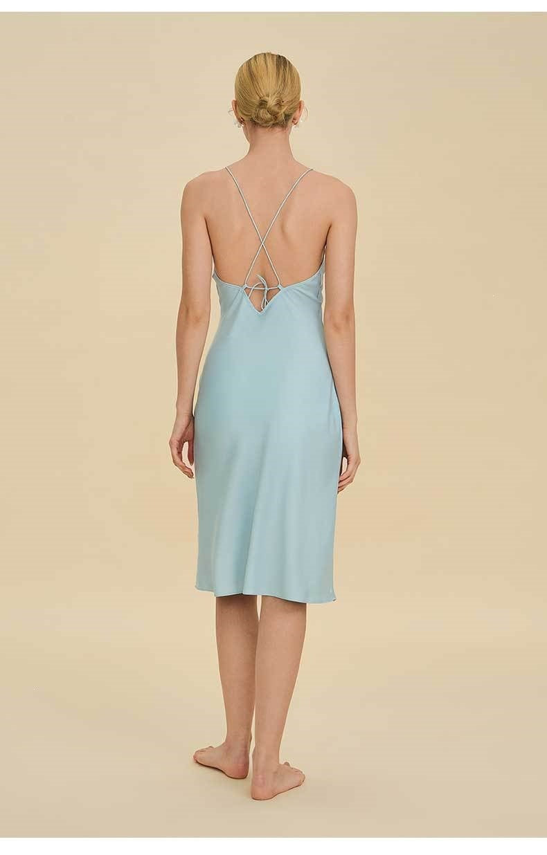 Backless V-Neck Spaghetti Strap Short Nightdress | Sexy Summer Sleepwear