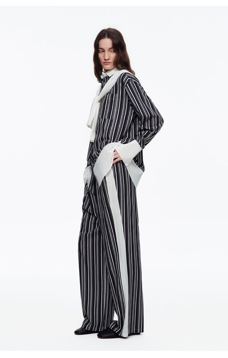 Stripe Long Sleeve Pajama Set | High-End Spring & Autumn Loungewear