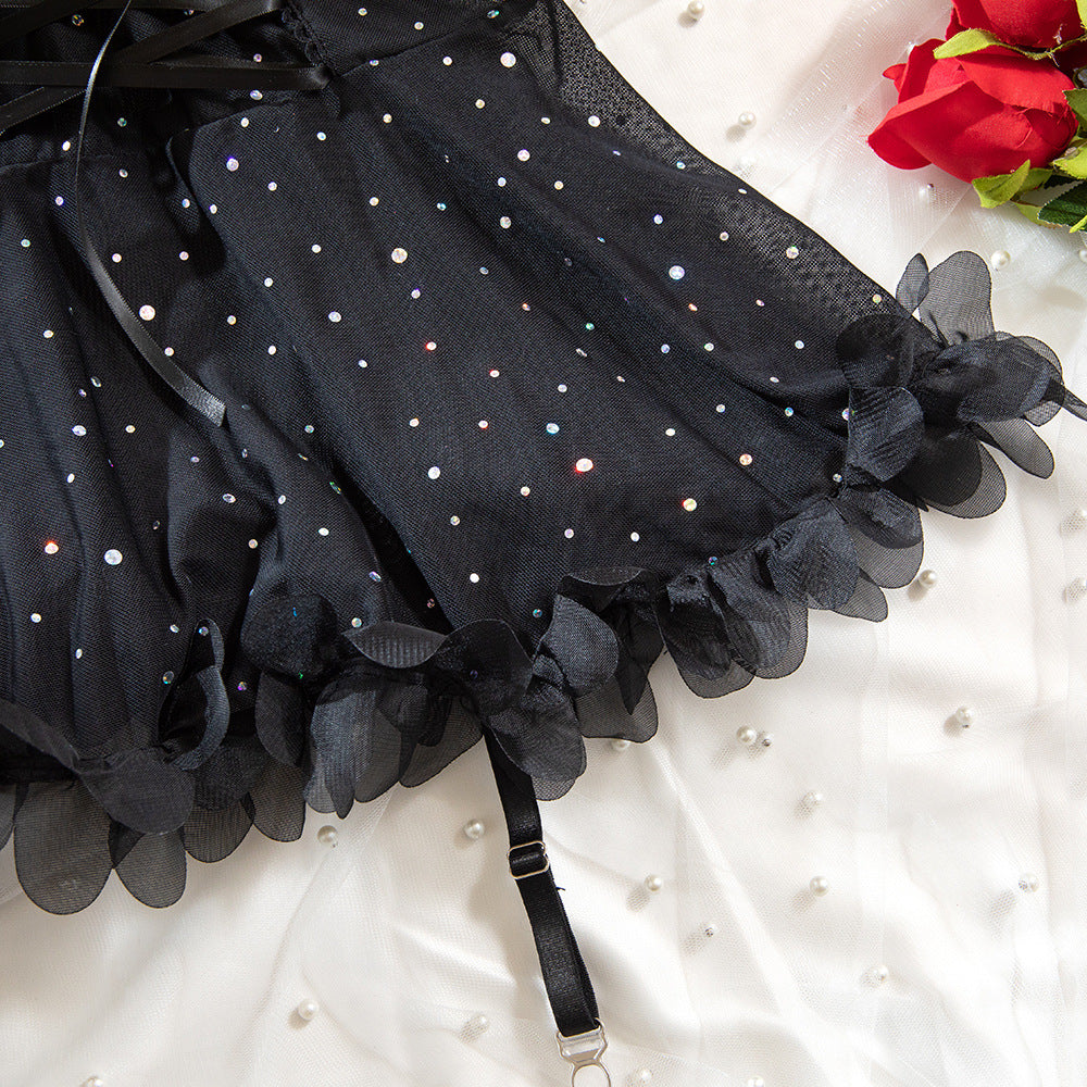 Lace & Sequin Slip Nightdress | French Loungewear Set