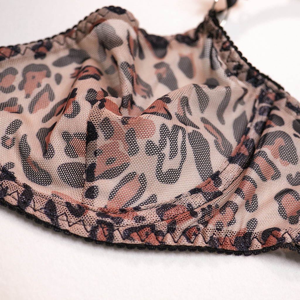 Wild Thing Leopard Sheer Lingerie Set