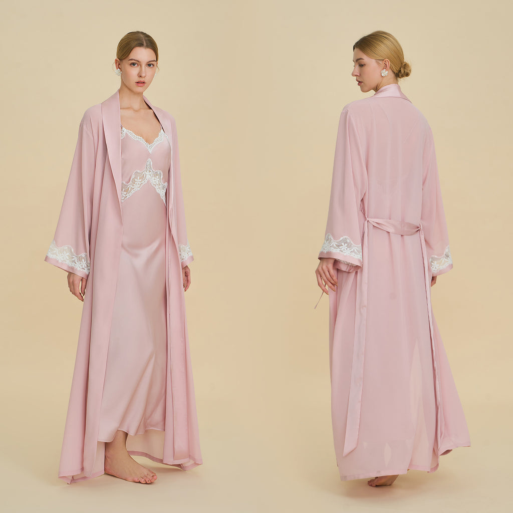 Satin Slip Dress & Robe Two-Piece Set | Luxury Women's Sleepwear