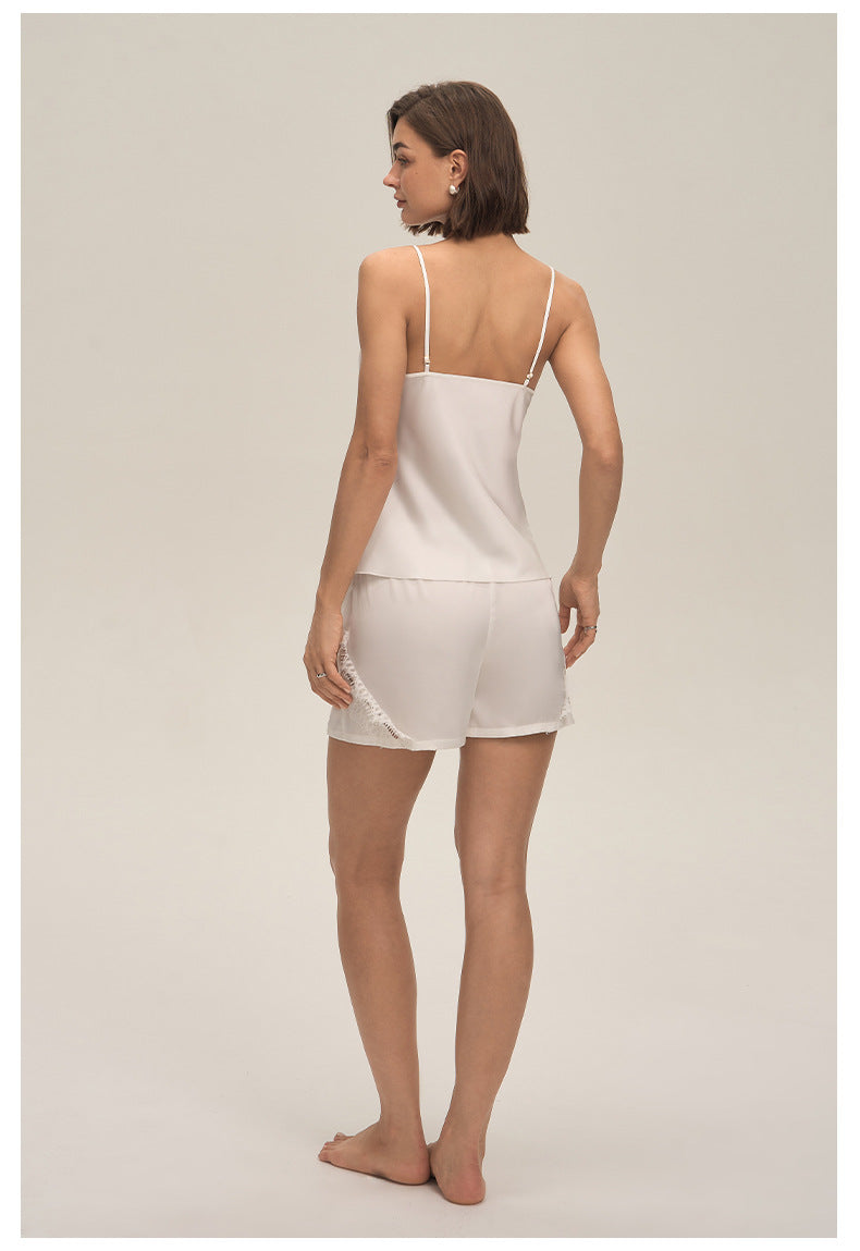 Spaghetti Strap Shorts Leisure Loungewear Set — Women's Summer Homewear