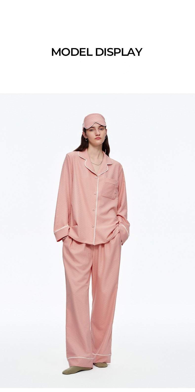 Brushed Soft Long Sleeve Pajama Set | Loose Casual Loungewear