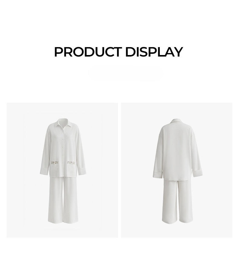 Lyocell Embroidery Long Sleeve Pajama Set | Loose Spring & Autumn Loungewear
