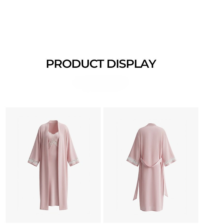 Satin Slip Dress & Robe Two-Piece Set | Luxury Women's Sleepwear