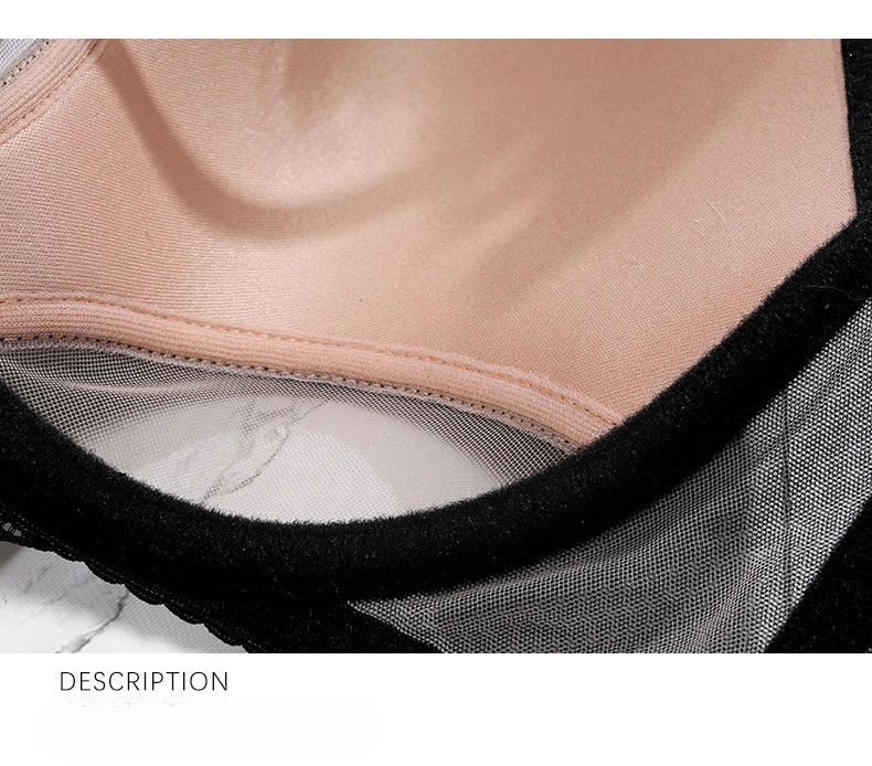 French Lace Lingerie Set – Lightweight Breathable Bra with Minimizing & Anti-Sag Support