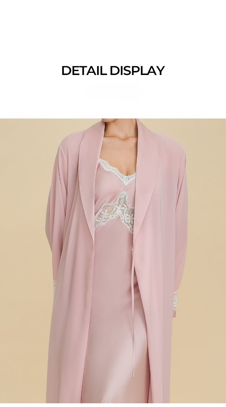 Satin Slip Dress & Robe Two-Piece Set | Luxury Women's Sleepwear